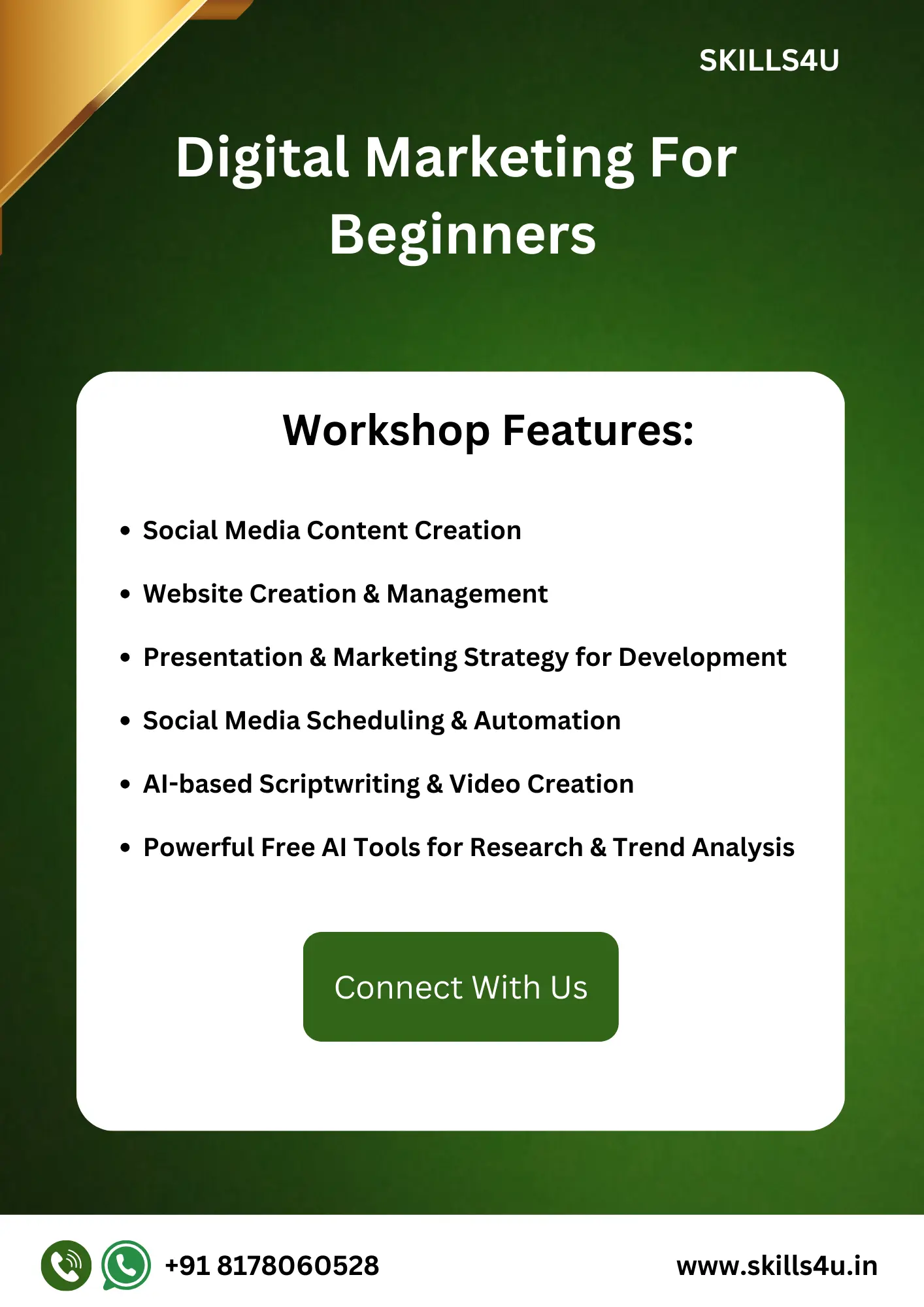 Digital Marketing for Beginners Poster