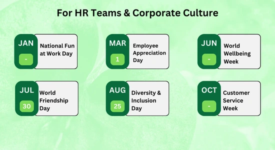 HR Team & Corporate Calendar 2025